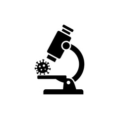 Virus magnified under a microscope for scientific research