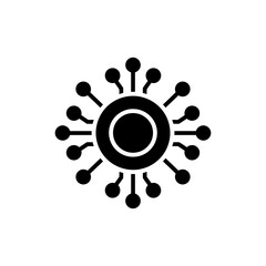 Fototapeta premium AI core technology with orbit nodes network connection