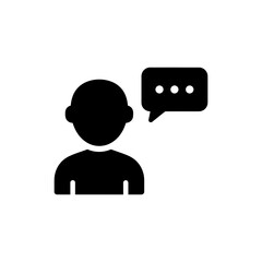 AI profile with chat bubble showing artificial intelligence communication