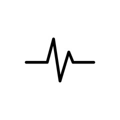 Pulse Moving Across Screen Icon Representing Data Flow and Signal Transmission