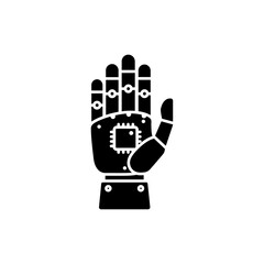 Robotic palm with integrated microchip futuristic technology