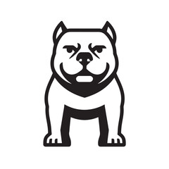 Fototapeta premium American Bully geometric icon vector silhouette