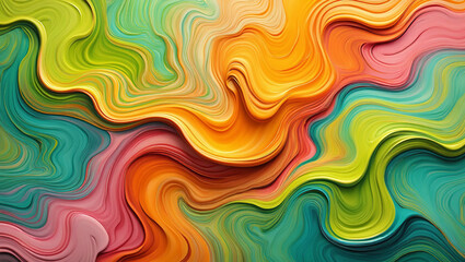 Obraz premium Vibrant abstract fluid art background with colorful wave pattern