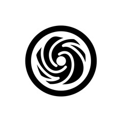 Top view of creamy hummus swirl in bowl isolated on white background