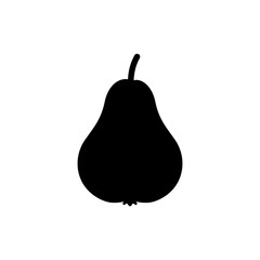Pear with Rounded Bottom Fresh Natural Fruit Close Up