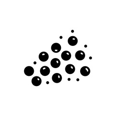 Scattered Peppercorns Close-up Isolated on White Background