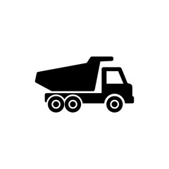 Fototapeta premium Construction truck with dump bed ready for heavy material transport