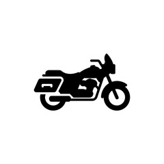 Obraz premium Motorcycle with saddlebags for touring and long distance travel