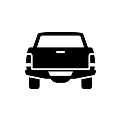 Pickup truck rear view showing cargo bed and tailgate details