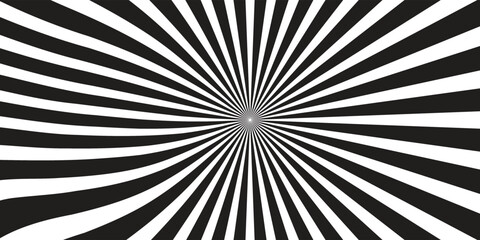 Dynamic black and white striped radial burst with symmetrical design,EPS10
