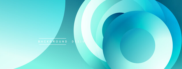 Abstract flowing shapes, turquoise hues, modern design. Gradient layers create dynamic visual effect. Smooth curves suggest movement, energy.