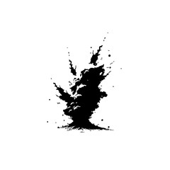 Dramatic Explosion Silhouette: A Vector Illustration of Powerful Impact and Dynamic Motion