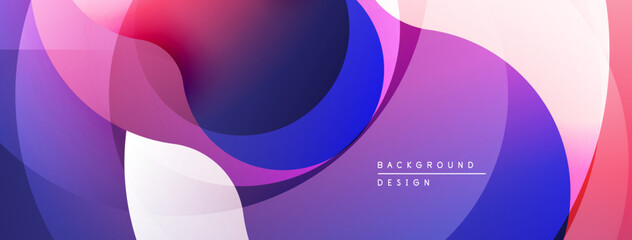 Abstract fluid shapes, vibrant colors blend. Modern design, smooth gradients create dynamic composition. Background features overlapping forms.