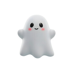 Obraz premium Smiling ghost toy or figure with waving hands