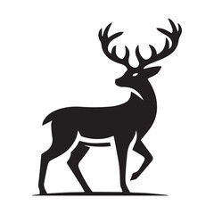 deer silhouette vector illustration