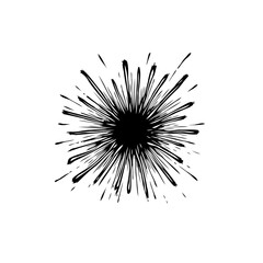 Obraz premium Abstract Burst: A dynamic explosion of lines creating a captivating graphic element