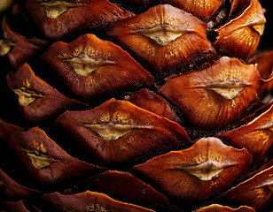 Fototapeta premium Close-up of pinecone texture 