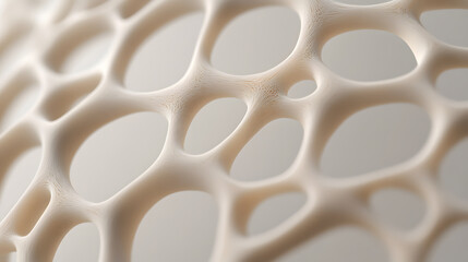 Coarse filament strands forming intricate natural pattern with smooth beige texture and organic shapes creating soft, abstract background with depth and detail