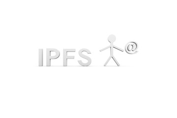 IPFS concept white background 3d render illustration