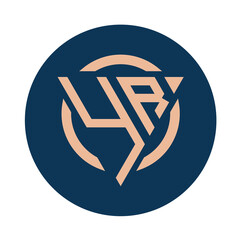 Creative simple Initial Monogram YR Logo Designs.