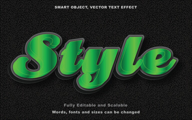 Modern trend style word editable text effect.
