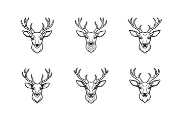 Obraz premium deer silhouette vector