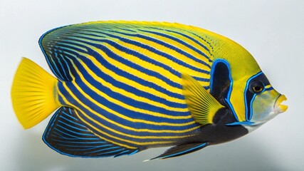 Emperor Angelfish on studio background
