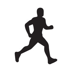 Fototapeta premium running man silhouette