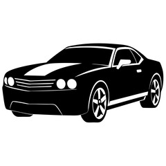 black car isolated on white