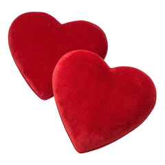 Fototapeta premium Red heart shape isolated on white, perfect for love, Valentine's Day, and romantic celebration designs