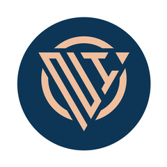 Creative simple Initial Monogram NI Logo Designs.