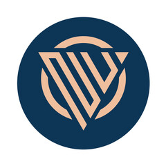 Creative simple Initial Monogram NU Logo Designs.