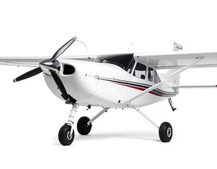 Fototapeta premium White airplane against white background