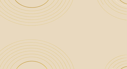 Fototapeta premium Abstract beige background with circular lines in soft tones 