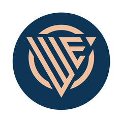 Creative simple Initial Monogram WE Logo Designs.
