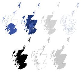 Collection of Scotland Map Europe Country