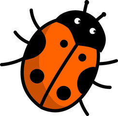 vector illustration of a ladybug