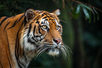 Obraz premium a piercing gaze of a tiger