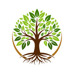 Fototapeta premium design a logo featuring a stylized tree vector