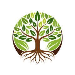 Obraz premium design a logo featuring a stylized tree vector