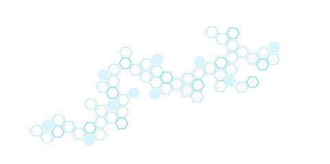 hexagon grid minimalist mesh cell texture design. futuristic geometry pattern honeycomb mosaic and tile texture. Abstract background blue color hexagon with seamless geometric pattern texture design.