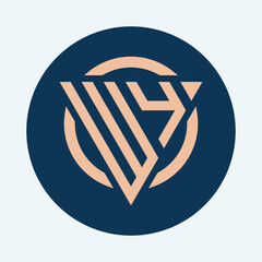 Creative simple Initial Monogram WY Logo Designs.