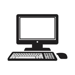 desktop computer vector art
