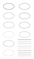 set of vintage vector floral frames and borders isolated on white background, art deco style graphic elements, labels, borders, frames and dividers