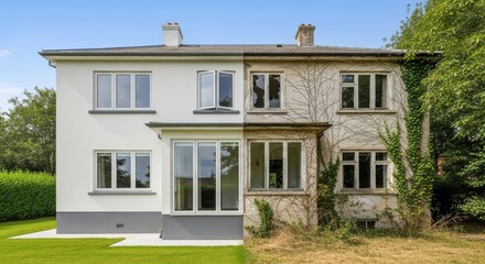 Before and After Renovation of a Detached House