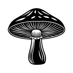 Mushroom silhouette vector illustration