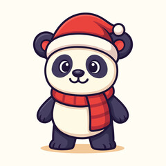 A Cute cartoon panda holding