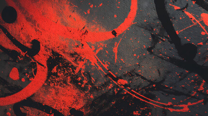 editorial spread on color psychology | abstract transcendence | energetic tension | orchestral red-black | musical equilibrium | celestial glyphs | rhythmic line clusters | form disintegration |