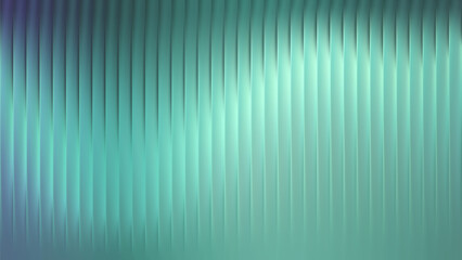 Blue Ribbed glass background with abstract pattern and 3D gradient lines. Blue premium texture with light blur and transparent wave effects. Plastic metal wall with fluted surface and glossy stripes.