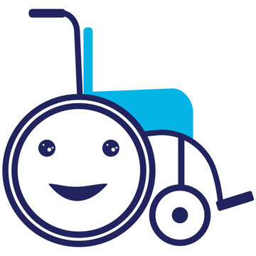 wheel chier flat icon